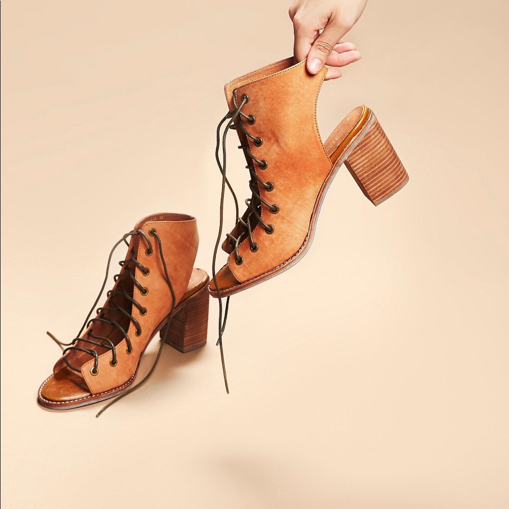 Free People lace up heels
